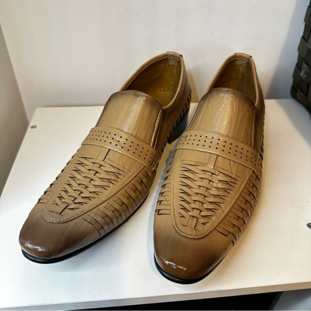 Men’s Tan Loafers 100% Handmade Size 40